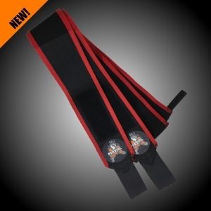 METAL Black'n Red Wrist Wraps 60cm (pár)